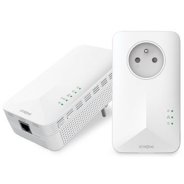   STRONG set 2 adapterjev Powerline 1000 WF DUO FRV2/ Powerline 1000 Mbit/s/ Wi-Fi 1200 Mbit/s/ 2x LAN/ bel